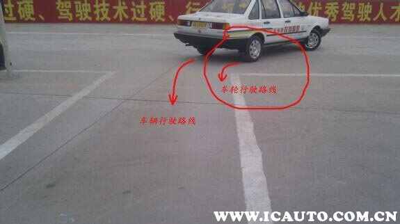 科目二倒车入库6个点，倒车入库镜下沿与线看不准