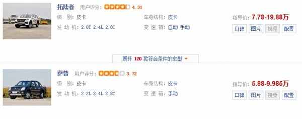 柴油皮卡车报价大全，柴油皮卡车哪个牌子好