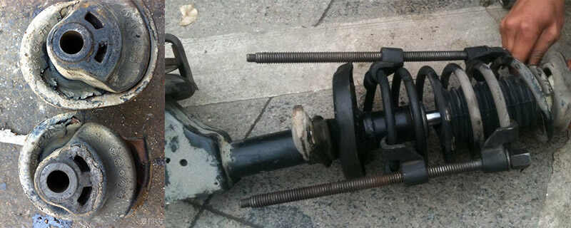 后轮颠簸会咯噔咯噔响