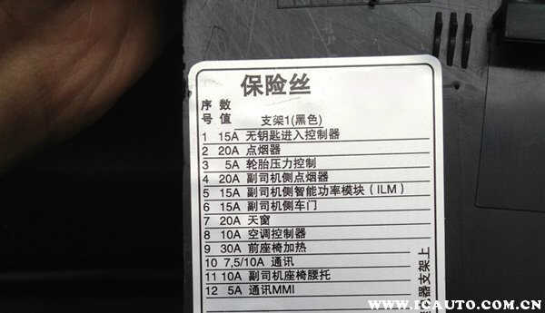 日产天籁保险盒在哪里，天籁保险丝盒图解说明