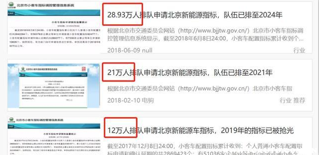 北京新能源汽车排号排到什么时候，排号到哪了