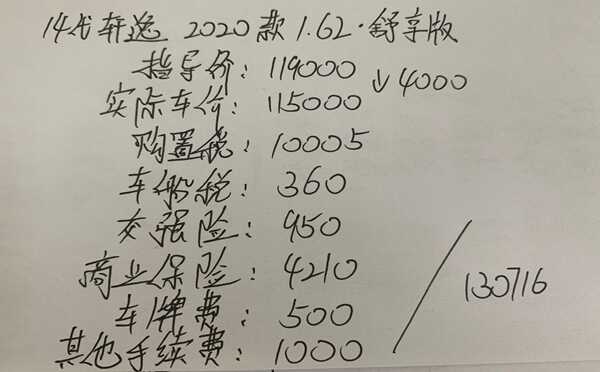 14代轩逸2020款落地价多少钱？最新轩逸落地价
