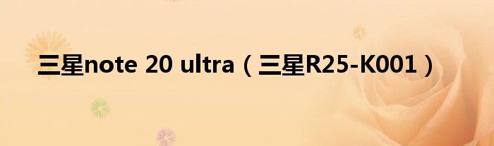 三星note 20 ultra（三星R25-K001）