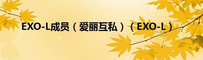 EXO-L成员（爱丽互私）（EXO-L）