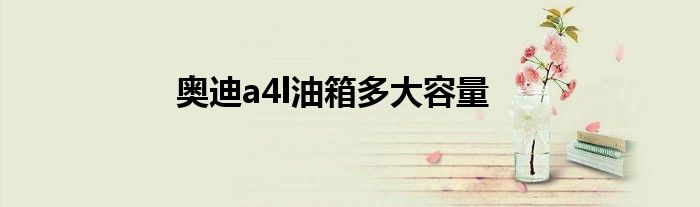 奥迪a4l油箱多大容量