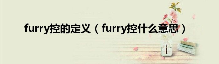 furry控的定义（furry控什么意思）