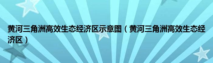 黄河三角洲高效生态经济区示意图（黄河三角洲高效生态经济区）