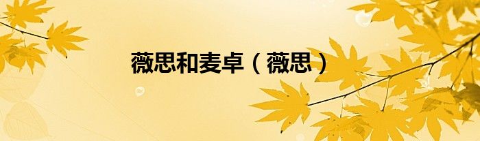薇思和麦卓（薇思）