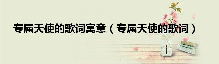 专属天使的歌词寓意（专属天使的歌词）
