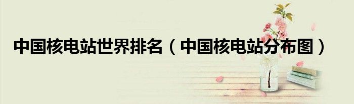 中国核电站世界排名（中国核电站分布图）