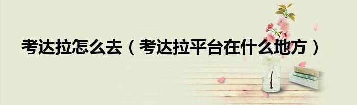 考达拉怎么去（考达拉平台在什么地方）