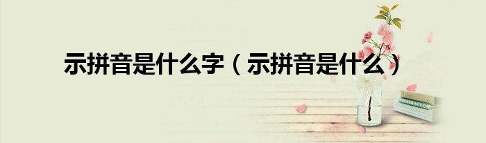 示拼音是什么字（示拼音是什么）