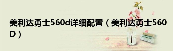 美利达勇士560d详细配置（美利达勇士560D）