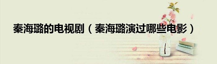 秦海璐的电视剧（秦海璐演过哪些电影）