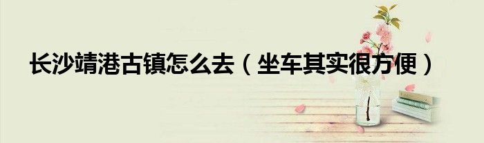 长沙靖港古镇怎么去（坐车其实很方便）