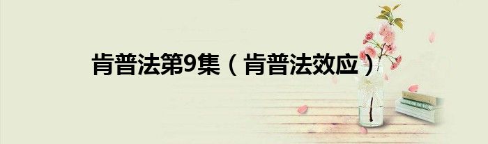 肯普法第9集（肯普法效应）