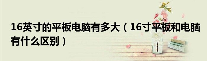 16英寸的平板电脑有多大（16寸平板和电脑有什么区别）