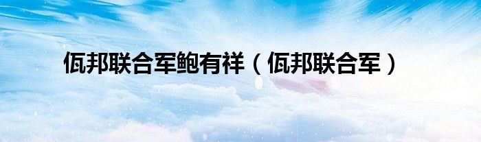 佤邦联合军鲍有祥（佤邦联合军）