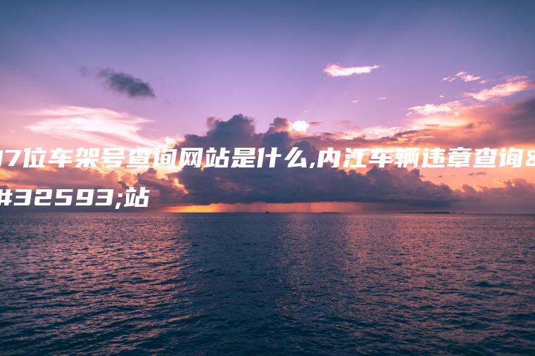 17位车架号查询网站是什么,内江车辆违章查询网站