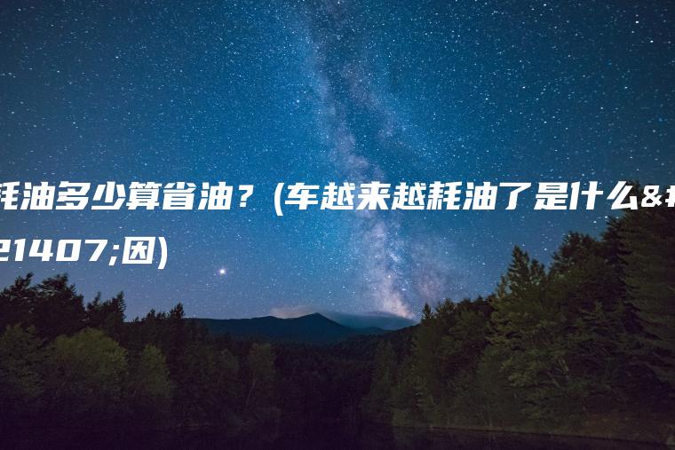 耗油多少算省油？(车越来越耗油了是什么原因)