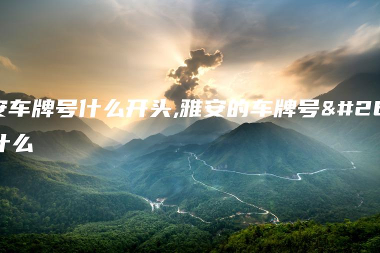 雅安车牌号什么开头,雅安的车牌号是什么