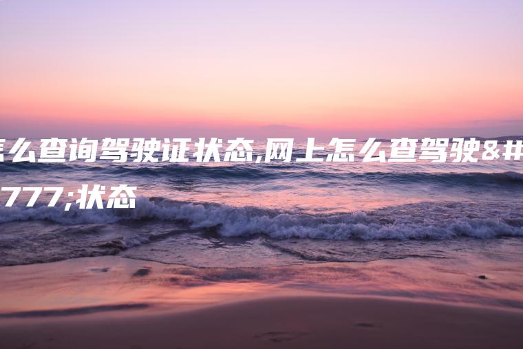 怎么查询驾驶证状态,网上怎么查驾驶证状态