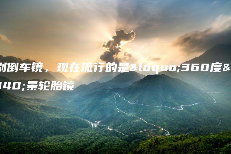 告别倒车镜，现在流行的是“360度全景轮胎镜