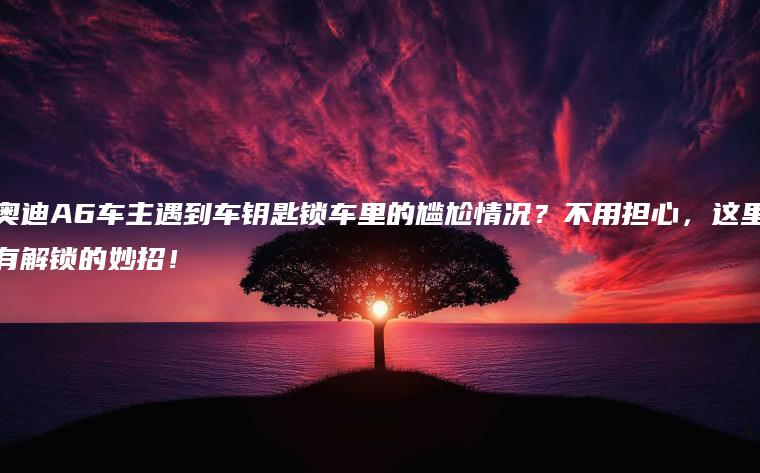 奥迪A6车主遇到车钥匙锁车里的尴尬情况？不用担心，这里有解锁的妙招！