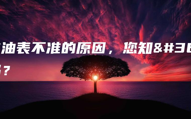 汽车油表不准的原因，您知道吗？