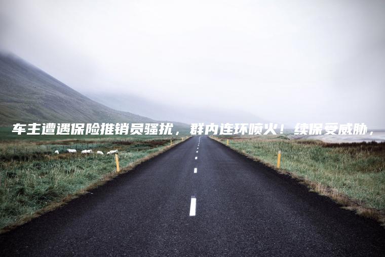 车主遭遇保险推销员骚扰，群内连环喷火！续保受威胁，