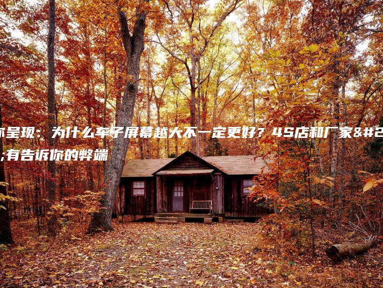 为你呈现：为什么车子屏幕越大不一定更好？4S店和厂家没有告诉你的弊端