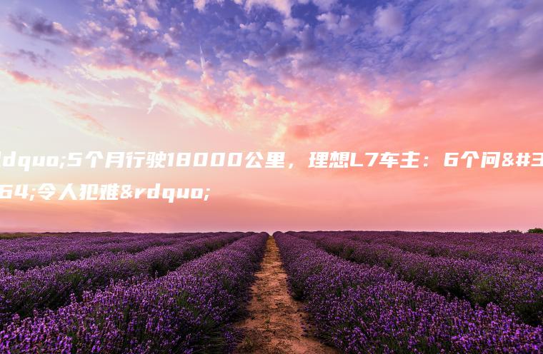 “5个月行驶18000公里，理想L7车主：6个问题令人犯难”