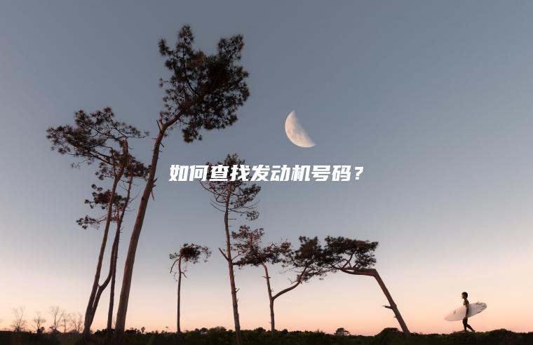 如何查找发动机号码？