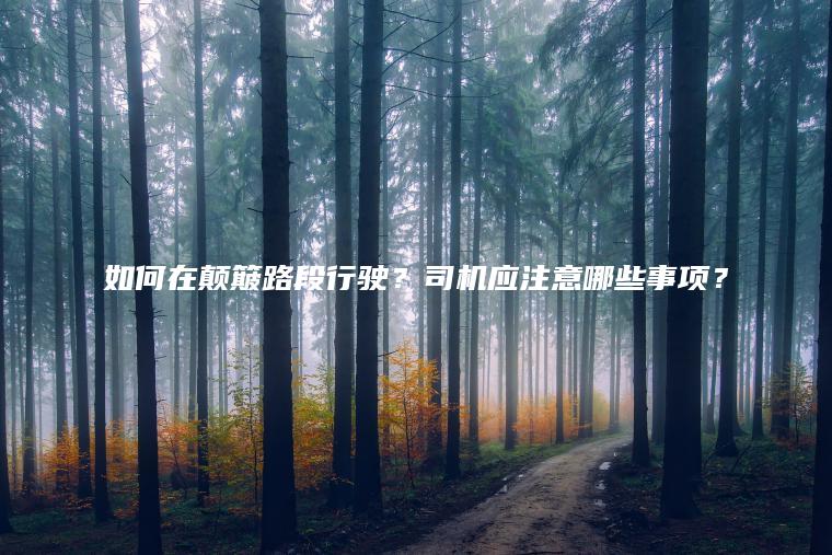 如何在颠簸路段行驶？司机应注意哪些事项？