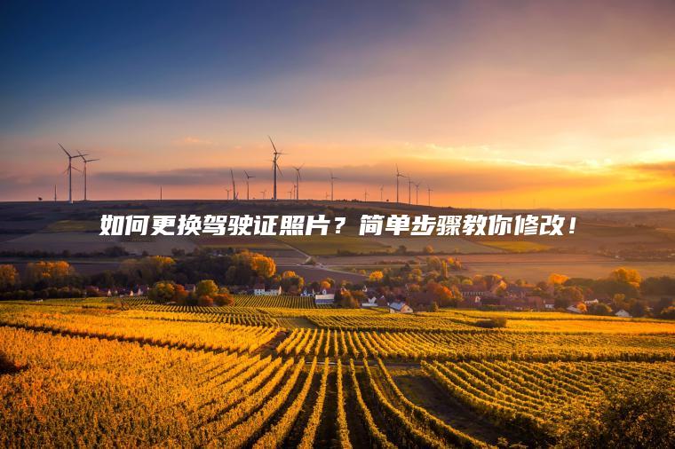 如何更换驾驶证照片？简单步骤教你修改！