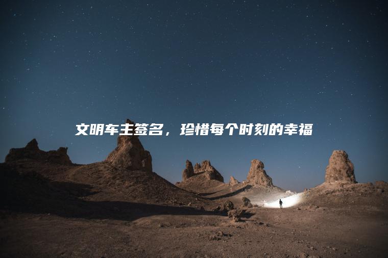 文明车主签名，珍惜每个时刻的幸福