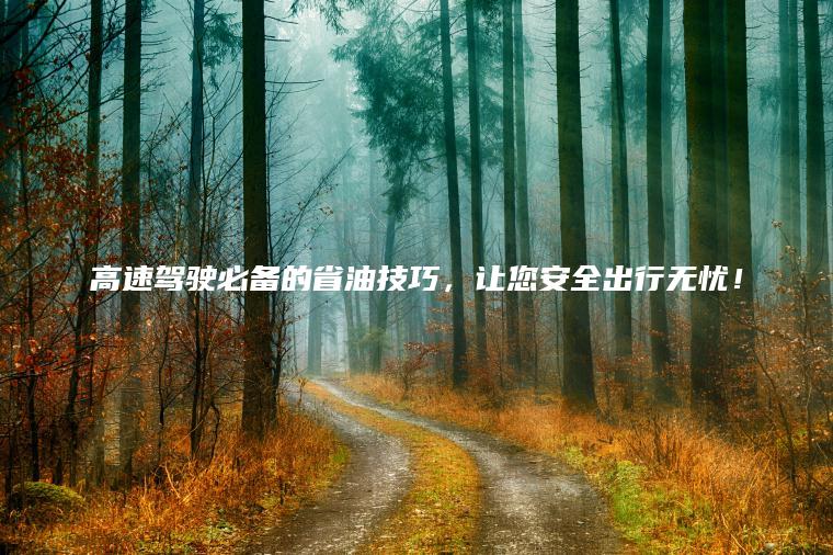 高速驾驶必备的省油技巧，让您安全出行无忧！