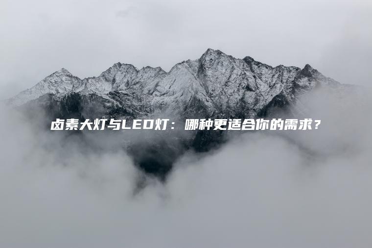 卤素大灯与LED灯：哪种更适合你的需求？